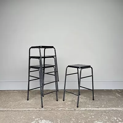 30 Available - Vintage Stacking School Lab Stools - Cafe Bar Restaurant • £35