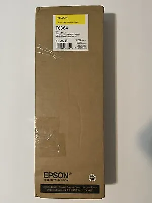 Sealed Epson T6364 Yellow 700ml Ink Cartridge EXP 2022 New • $29.99