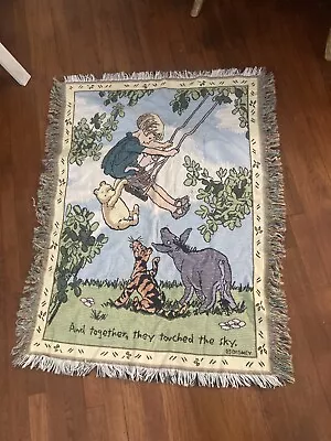 Classic Pooh Blanket Disney Pooh Blanket Disney Jacquard Blanket- BEAUTIFUL! • $65