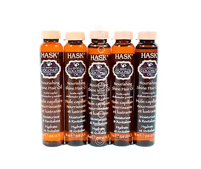 5 HASK Monoi Coconut Oil Nourishing Shine Hair Oil 5/8 Fl Oz Vials • $13.99