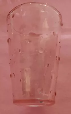 EAPG Vintage Pink Depression Juice 4.5  Glass Hobnail Bubble Pattern Tumbler  • $2