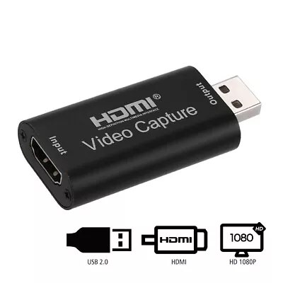 £7.99 • Buy HDMI To USB 2.0 Video Capture Card 60fps 4K 1080p HD Recorder Game Live Stream