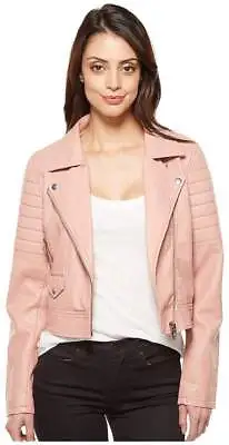 $208.80 • Buy Lambskin Halloween Barbie Leather Baby Pink Jacket Party Women Stylish Casual
