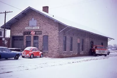 T: Original Slide MILW Milwaukee Road Freight House - Beaver Dam WI 1974 • $3.99