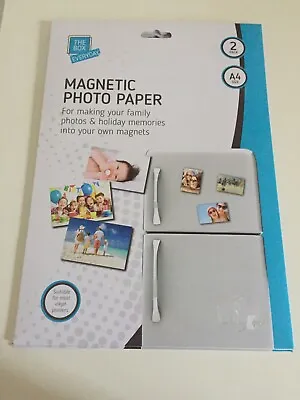 A4 Magnetic Photo Paper 2 Sheets Pack. New. • £5.99