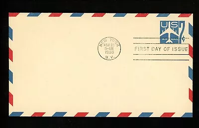 US FDC #UC33 None 1958 New York NY Jet Blue Air Mail Envelope • $1.29