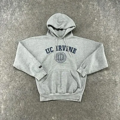 VINTAGE UC Irvine Anteaters Sweatshirrt Mens S Grey Graphic Y2K Hoodie Jansport • $17.97