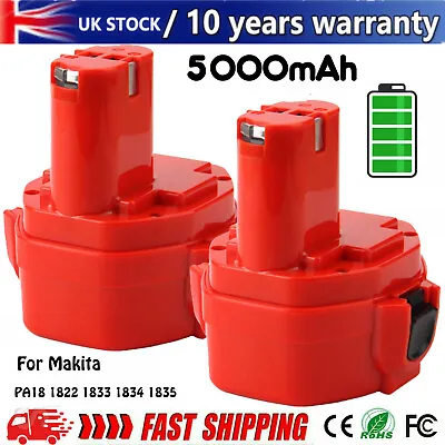 2PACK 5.0Ah For Makita 18V Battery PA18 1822 1823 1833 1834 8390D 8391D 194158-6 • £28.89