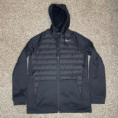 Nike Training Hybrid Synthetic Therma Fill Jacket Mens Medium Black BV6298-010 • $49.99