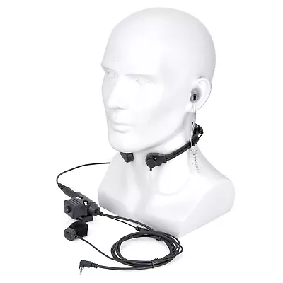 U94 PTT Neck Throat Mic Earpiece Radio Tactical Headset For YAESU FT-250R VERTEX • $37.99