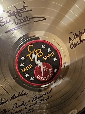 Elvis Presley AUTOGRAPHED TCB Platinum Record HEBLER CARMAN Superfoot W/COA • $599.99