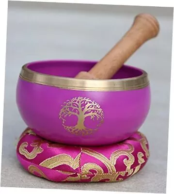 Tree Of Life Singing Bowl Complete Set ~ For Meditation Yoga Spiritual Pink • $42.69