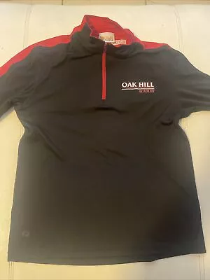 Oak Hill Academy Basketball Shirt Black With Red Pullover Size Small 20 Pit2Pit • $18