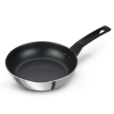 £21.99 • Buy Prestige Frying Pan In Stainless Steel With Dimpled Surface - Non Stick - 21 Cm