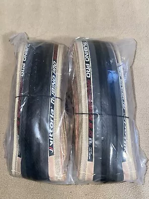 Vittoria Rubino Pro G2.0 Road Clincher Black/Tan  700x25C - Pkg Of Two Tires • $75