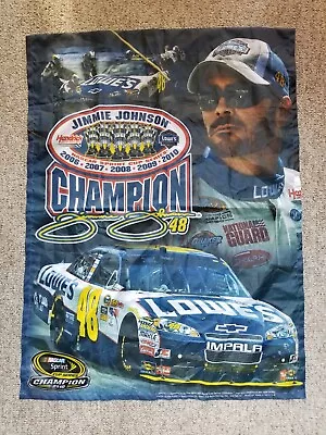 Jimmie Johnson Five Consecutive Championships 36 X 27 Felt Banner  • $24.99