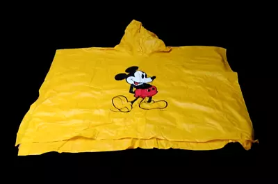 Vintage Disney Parks Mickey Mouse Rain Poncho Jacket Disneyland Kids • $4.99