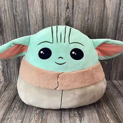 20” Jumbo Squishmallow Mandalorian The Child Baby Yoda Grogu Plush SAME DAY SHIP • $84.99