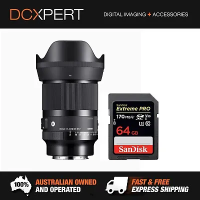 $1199 • Buy Sigma 35mm F/1.4 Dg Dn Art Lens For Sony E-mount (4303965) + Bonus Sd Card