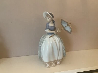 £7 • Buy Lovely Nao By Lladro Figurine “girl With Parasol” 9 Inches Tall Ex Condition
