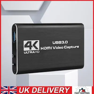USB3.0 Game Capture Device 4K 60HZ HDMI-compatible Screen Recording Card HD • £17.10