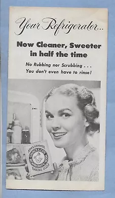 VINTAGE ARM & HAMMER & COW BRAND 1950 BAKING SODA AD BROCHURE 4 Pg USED CLEAN • $4