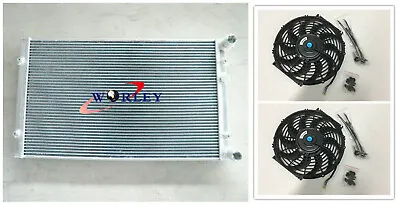 ALLOY RADIATOR &FAN For VW GOLF GTI/BORA MK4 IVAUDI A3/TTSEAT LEON/TOLEDO1.8T • $244