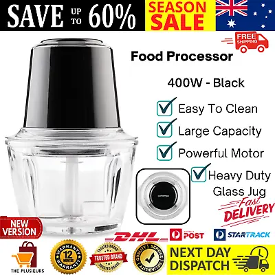 Food Mini Processor 860ml Electric Kitchen Chopper Meat Grinder Mincer Black New • $49.97