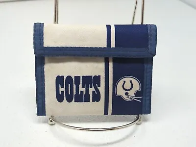 Baltimore Colts Rainbow Of California Nylon Trifold Wallet NFL Blue & White • $11.03