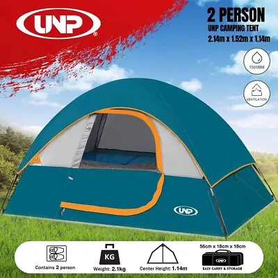 $52.89 • Buy Camping Tent 2-3 Person Easy Set Hiking Beach Waterproof Windproof Family Dome