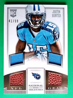 $4.99 • Buy 2013 National Treasures Justin Hunter # 16 Rc Rookie Quad Relic #41/99 Titans