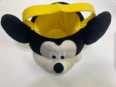 Disney Mickey Mouse Plush Basket Candy Bucket Easter Pail Or Halloween • $14.99