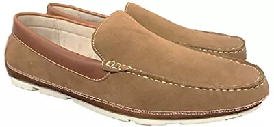 Mens Suede Slip On Walking Boat Deck Casual Driving Moccasin Loafer Shoes Size 7 • £14.95