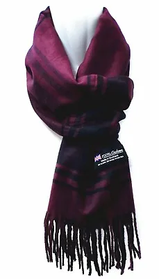 Winter 100% CASHMERE Checked Solid Scarves Plain Plaid Wool SCOTLAND Made Scarf • $7.49
