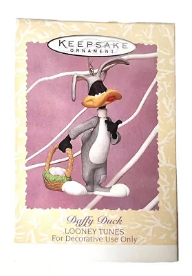 HALLMARK Daffy Duck Easter Ornament Bunny Costume Looney Tunes 1996 Keepsake NEW • $13.99