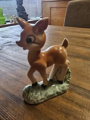 Vintage Ceramic Bambie Deer Figurine Japan Ornament • $35