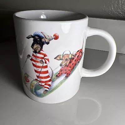 Christmas Dachshund/Wiener Dog Sled Ride Coffee Mug Ceramic Cup • $10