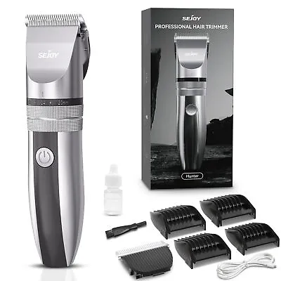 SEJOY Professional Hair Clippers Cordless Trimmer Shaving Machine Cutting Barber • £20.99