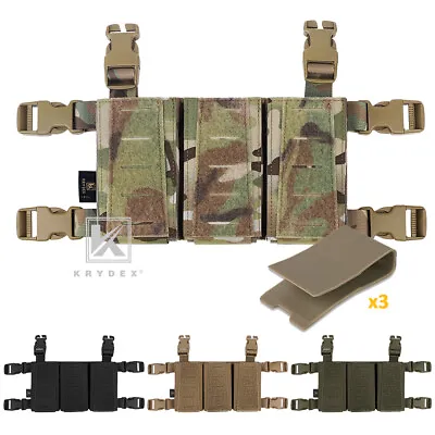 KRYDEX Tactical Placard Triple 5.56 Mag Pouch Carrier Kydex Insert Swift Clip • $36.95