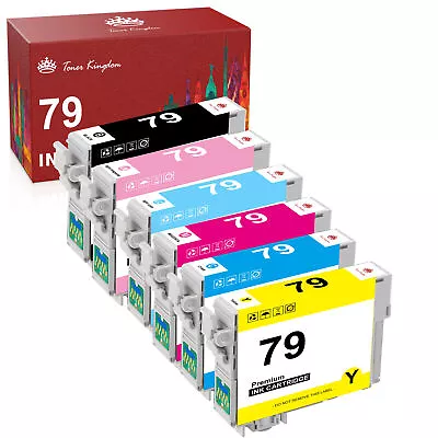 6 Pack T079 79 Ink Cartridge Compatible With Epson 1430 1400 Inkjet Printer • $16.49