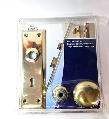 First Watch Polished Brass Keyed Knob Mortise Locket 1129 • Unopened • $12.99