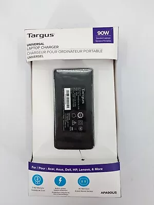 Targus 90W 19V 4.74A Universal AC Adapter Laptop Charger W/5 Tips (APA90US) NEW • $9.99