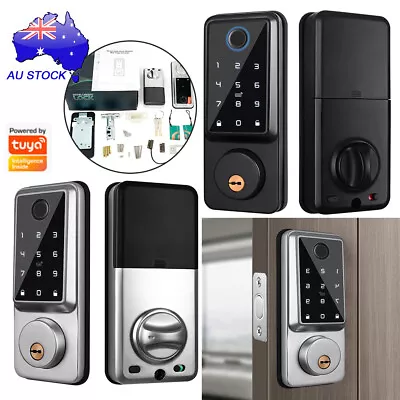 Wifi Smart Door Lock Front Deadbolts APP Fingerprint Card Keyless Digital Keypad • $99.99