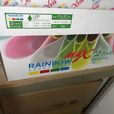 Brand New Rainbow Max NCR Paper (2 Part) 11 X 17 (1250 Sets) • $110.99