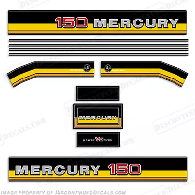 Fits 1981-1983 Mercury 150hp Decals - Custom Yellow • $109.95