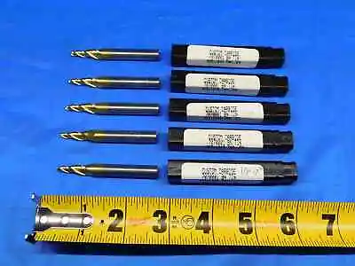 5 Pcs 7 Degree 1/8 - 5/16 O.d. 3/4 Loc 2.52 Oal Tin Tapered Carbide End Mill • $74.99