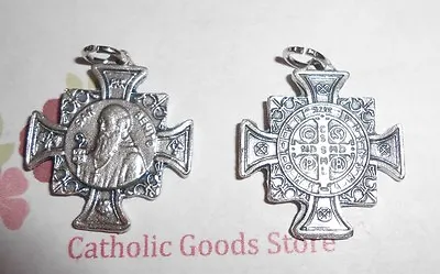 Medalla De San Benito St Saint Benedict Medal Oxidized Silver Tone • $3.50