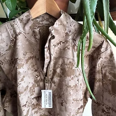 USMC FROG ~ Men Sz M Reg ~ NEW Desert MARPAT Inclement Weather Combat Shirt NWT • $100