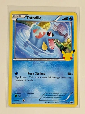 $0.99 • Buy 2021 Pokemon 25th Anniversary Mcdonalds Promo 18/25 TOTODILE Non Holo