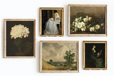 Set 5 Gallery Wall Art French Country Decor Vintage Wall Decor Landscape Wall A • $33.98